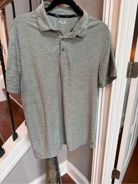 FLX Men's Grey Performance Polo